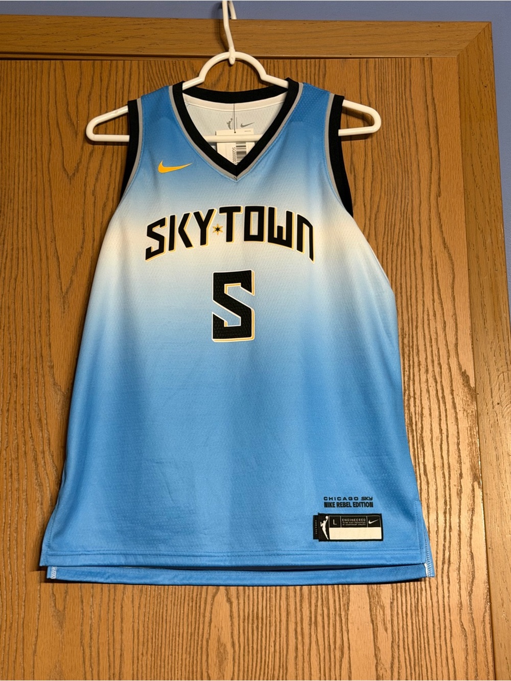 Youth Nike Angel Reese #5 WNBA Chicago Sky Rebel Edition Victory Jersey Sz Lg